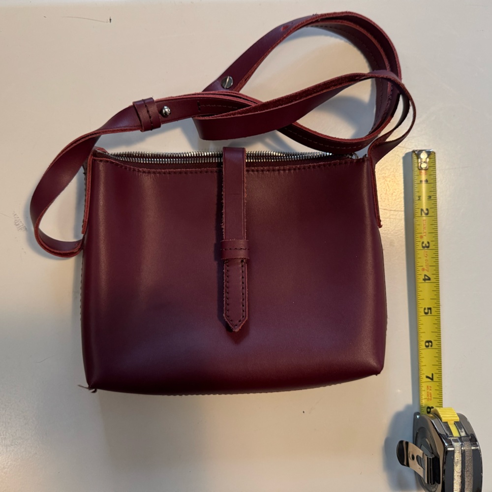 Small women’s purse, maroon/burgandy (I believe faux) leather made by j.crew.